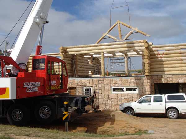 Now the Ridge Beam can be placed into position as well